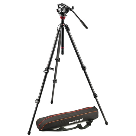 Kit trépied vidéo MANFROTTO aluminium simple branche en carbone