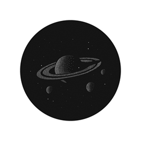 Gobo GAM T25 Halftone Saturn with Stars - Taille A (100 mm)