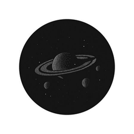Gobo GAM T25 Halftone Saturn with Stars - Taille M (66 mm)