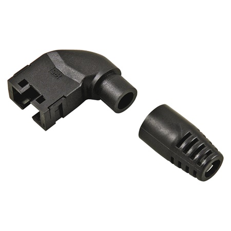 Manchon anti-pli coudé pour fiche RJ45 Cat6a HIROSE Départ vertical