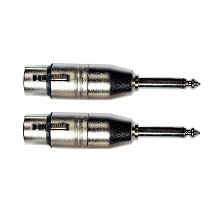 Lot de 2 adaptateurs XLR femelle - JACK MONO mâle YELLOW CABLE