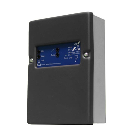 Amplificateur de boucle d'induction 1 entrée mic / 1 ligne /1x100V