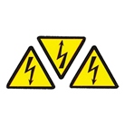 Bande de 3 étiquettes Danger électrique 80mm en mylar