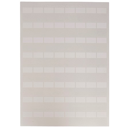 Feuille de 64 repères adhésifs blanc 25 x 12,7mm