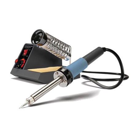 Bricolage Professionnel Station De Soudage Velleman - 50W - Réglable 175-480 °C - Poignée Ergonomique - Gris Fer A Souder