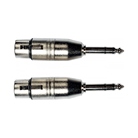 Lot de 2 adaptateurs XLR femelle - JACK STEREO mâle YELLOW CABLE