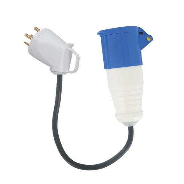 Adaptateur P17 32A tétrapolaire femelle - Prise mâle 32A 3P+N+T indus - LA  BS