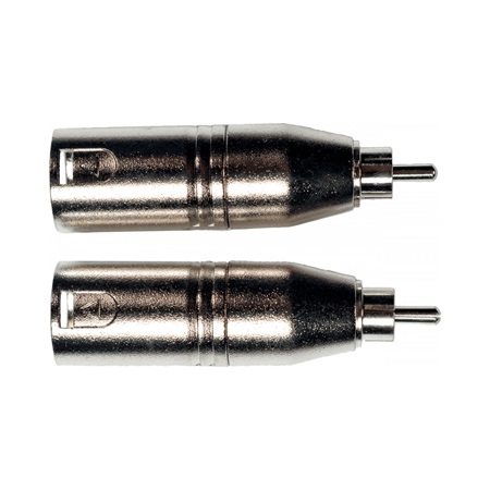 Lot de 2 adaptateurs XLR mâle - CINCH mâle YELLOW CABLE