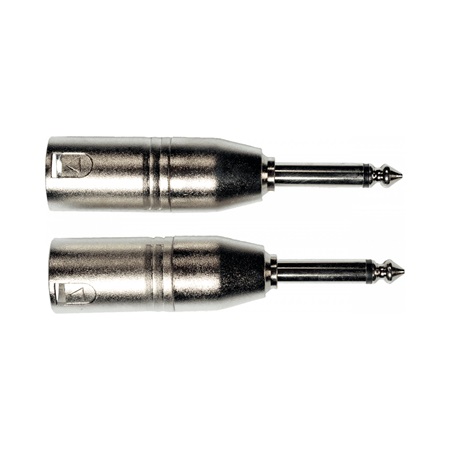 Lot de 2 adaptateurs XLR mâle - JACK MONO mâle YELLOW CABLE