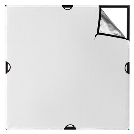 Toile réflechissante Silver / Blanc pour Scrim Jim Cine 4'x4' Small