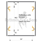 Rack suspendu Rythmes et Sons OpenTop 19'' 10U - Profondeur 530mm