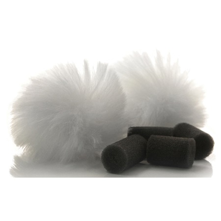 Paire de Windjammer blancs pour micros cravates RYCOTE