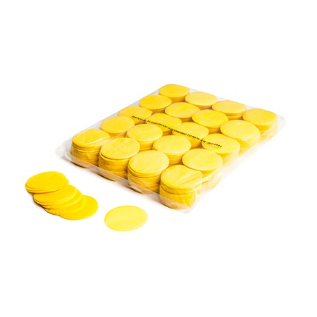 Sachet de confettis ignifugés 1kg - diamètre 55mm - JAUNE MAGIC FX