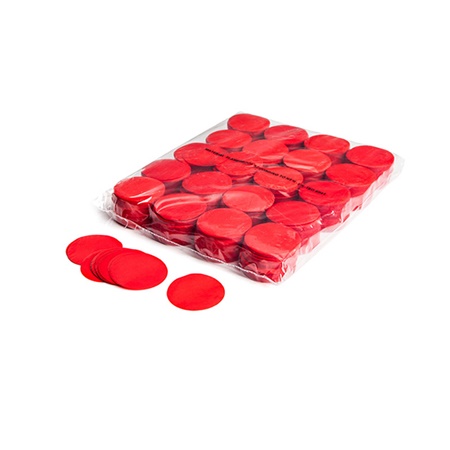 Sachet de confettis ignifugés 1kg - diamètre 55mm - ROUGE MAGIC FX