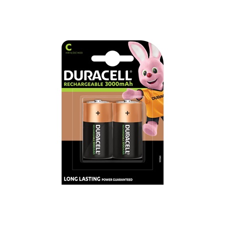 Blister de 2 piles rechargeables NiMH C 3000mAh DURACELL