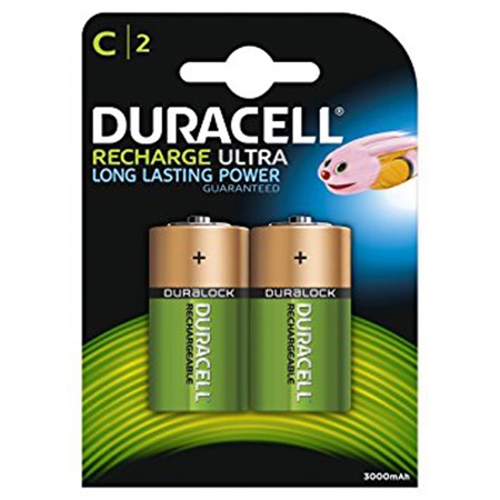 Blister de 2 piles rechargeables LR14 C 2200mAh DURACELL ULTRA