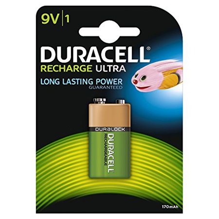 Pile rechargeable 9V 6LR61 170mAh DURACELL ULTRA