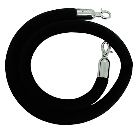 Corde de guidage pour poteau à corde velours - Long : 1,6m - Noir