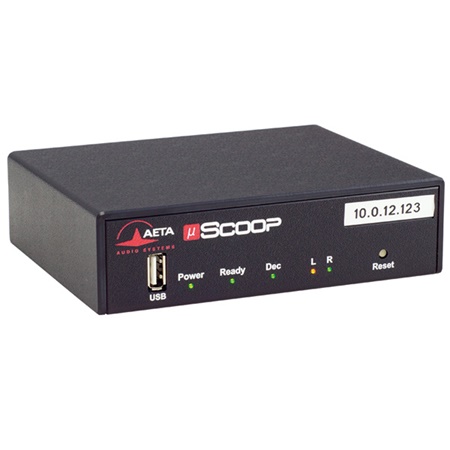 Codec audio IP PoE entrées et sorties numériques MICRO SCOOP AETA
