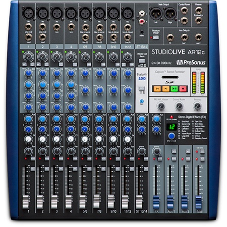 Console analogique hybride 14 canaux, Bluetooth, Multi-Effets Presonus