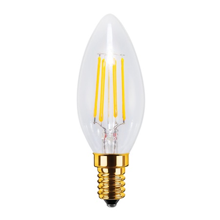 Lampe LED déco bougie 4W E27 2200K IRC90 250lm 20000H - SEGULA