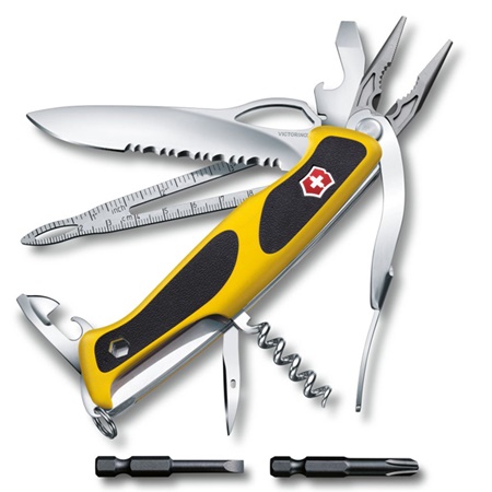 Couteau Suisse VICTORINOX Ranger Grip Boatsman noir/jaune 23 fonctions