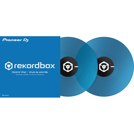 Paire de vinyle de contrôle Rekordbox DJ bleu Pioneer DJ