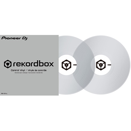 Paire de vinyle de contrôle Rekordbox DJ transparent Pioneer DJ