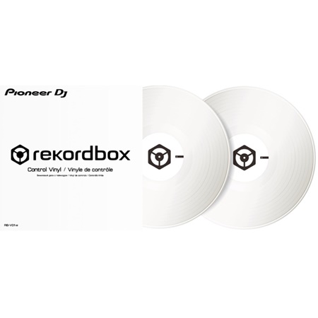 Paire de vinyle de contrôle Rekordbox DJ blanc Pioneer DJ