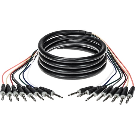 Multipaire JACK 6.35 mono 8 mâle - 8 mâle - longueur 3m KLOTZ CABLES