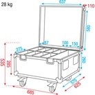 Flight-case DAP AUDIO pour 8 projecteurs SHOWTEC Compact Par 7