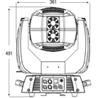 Projecteur asservi Led blanche 6000K 200W INFINITY iS-200 Spot