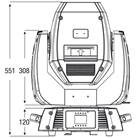 Projecteur asservi Led blanche 6000K 200W INFINITY iS-200 Spot