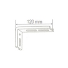 EQUERRE-120MMN - Equerre pour fixation murale de 120mm laquée noire  TOSO