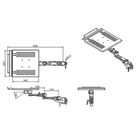 Bras modulaire pour ordinateur PC portable ou Notebook ou Laptop LINDY