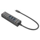 Adaptateur USB 3.1 type C mâle - Ethernet Gigabit RJ45 et 3 USB 3.0