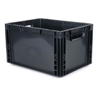 Bac ''EU'' en polypropylène BLACKCASE - 400x300x230mm - Noir 27,6l