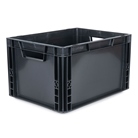 Bac ''EU'' en polypropylène BLACKCASE - 400x300x230mm - Noir 27,6l