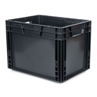 Bac ''EU'' en polypropylène BLACKCASE - 400x300x290mm - Noir 34,8l