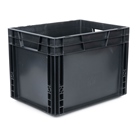 Bac ''EU'' en polypropylène BLACKCASE - 400x300x290mm - Noir 34,8l