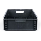Bac ''EU'' en polypropylène BLACKCASE - 600x400x165mm - Noir 39,6l