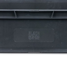 Bac ''EU'' en polypropylène BLACKCASE - 600x400x165mm - Noir 39,6l
