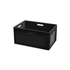 BAC600400-290-N - Bac ''EU'' en polypropylène BLACKCASE - 600x400x290mm - Noir 69,6l