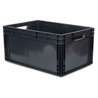 Bac ''EU'' en polypropylène BLACKCASE - 600x400x290mm - Noir 69,6l