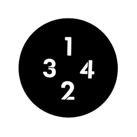Gobo GAM 299 Numbers A - Taille B (86 mm)