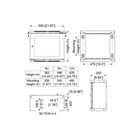 Rack mural court PENN Shallow Wall Mount Rack - 19'' 12U