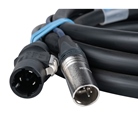 Cordon hybride Power DMX 512 XLR 5 Neutrik + powerCON True One - 15m