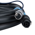 Cordon hybride Power DMX 512 XLR 5 Neutrik + powerCON True One - 15m