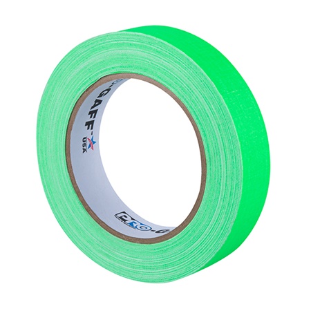 Gaffer US GAF PRO TAPES Pro Gaff® - 24mm x 22,86m Vert Fluo