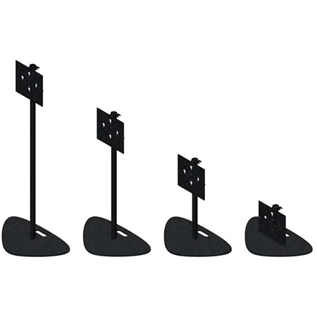 Pied noir stable pour écran LCD hauteur réglable 0.2m à 1.85m ASD